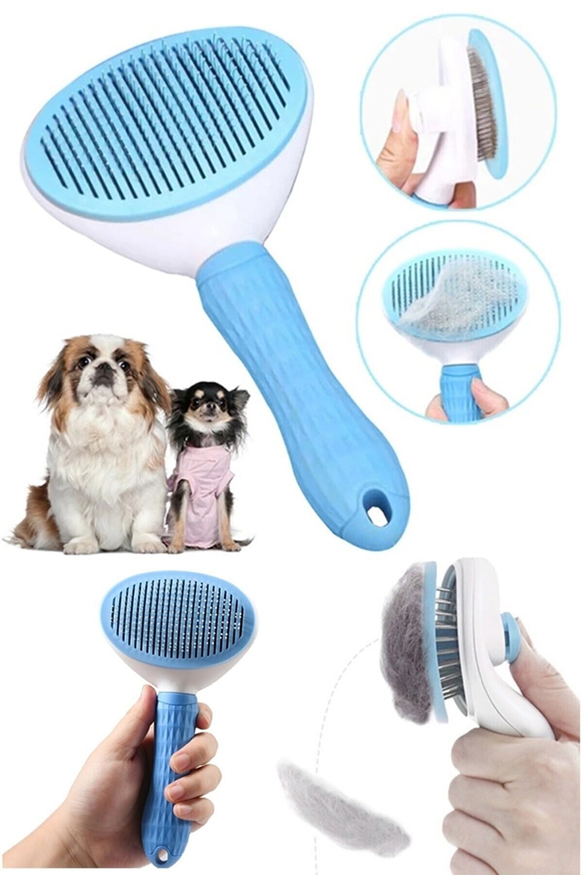 Otomatik Temizlenen Basmalı Kedi Köpek Tüy Toplayıcı Fırça