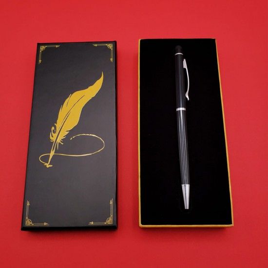 Kutulu Hediye Siyah Tükenmez Touchpen Kalem
