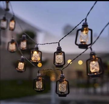 8 Fonksiyon 20'li  Gaz Lambası Şerit Led Işık Dekoratif Ramazan Süsü (5 mt)