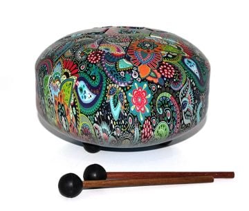 Tongue Drum Renkli Tasarımlı Çantalı Çelik Meditasyon Çanı