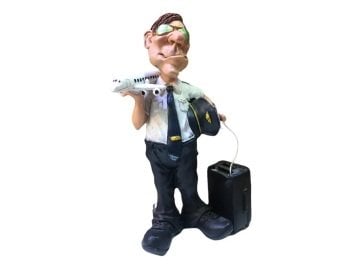 Pilot Tasarımlı Polyester Dekoratif Biblo