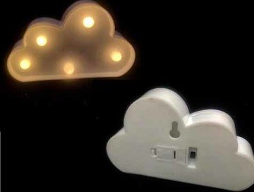 Dekoratif Mini Bulut Tasarımlı Led Işıklı Gece Lambası
