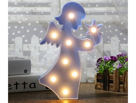 Dekoratif Melek Tasarım Gece Lambası