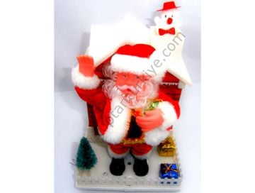 Müzikli Işıklı Dans Eden Bacalı Noel Baba Evi