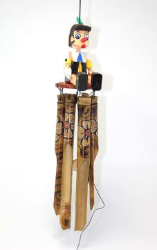 Bambu Pinokyo Dizayn Rüzgar Çanı (60 cm)