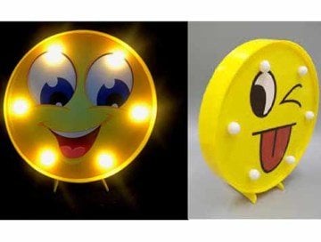 Dekoratif Emoji Şeklinde Led Işıklı Gece Lambası