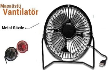 USB Metal Masa Üstü Sessiz Vantilatör