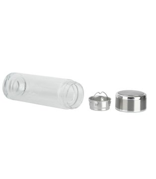 Süzgeçli Çift Katmanlı Cam Termos (350ml)
