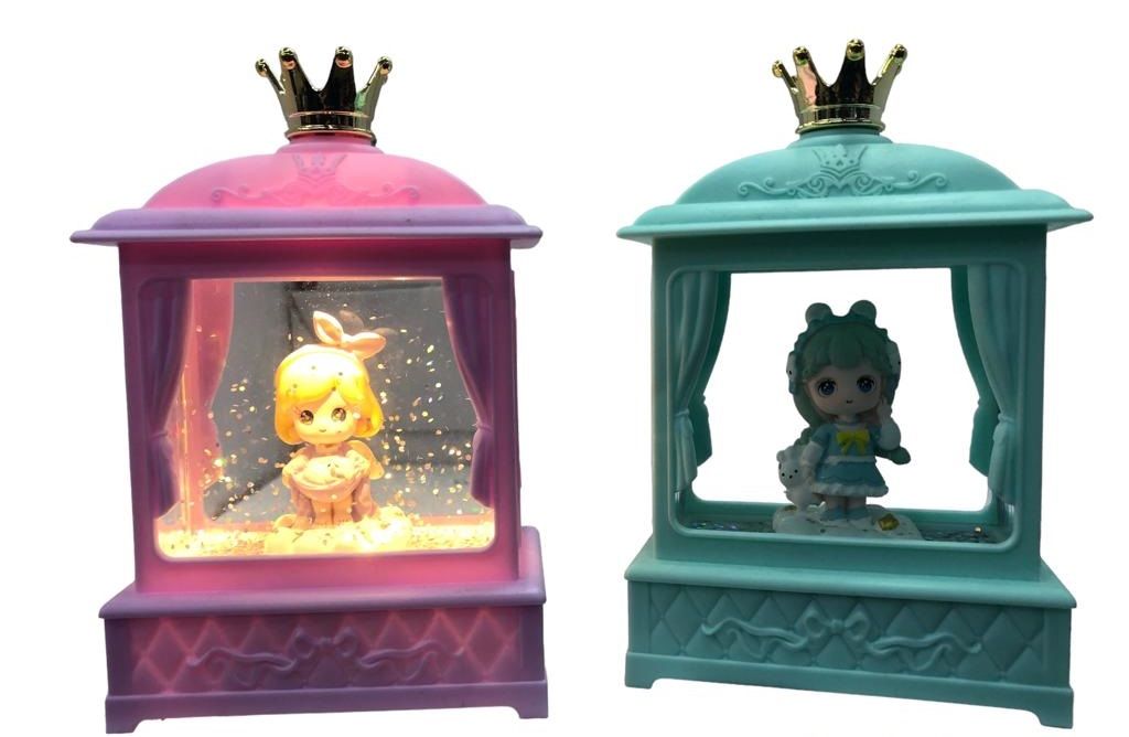 Dekoratif Işıklı Prenses Küçük Kız Müzik Kutusu Biblosu