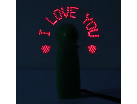 I love You Led Işıklı Mini Vantilatör