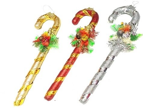 Renkli Baston Yılbaşı Çam Ağaç Süsü