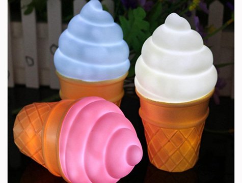 Led Işıklı Dondurma Dekoratif Gece Lambası