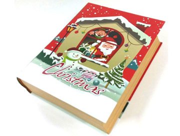 Kitap Şeklinde Yılbaşı Hediye Kutusu (3 Adet)