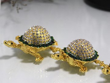 Dekoratif Swarovski 3’lü Kaplumbağa Kırmızı