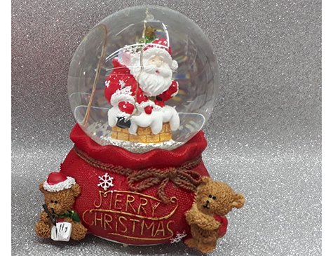 Noel Baba Led Işıklı Müzikli Cam Kar Küresi