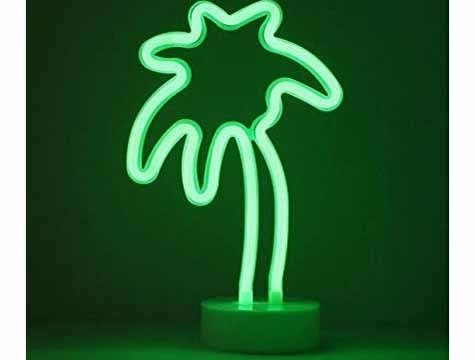 Dekoratif Led Neon Palmiye Şeklinde Işıklı Gece Lambası