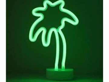 Dekoratif Led Neon Palmiye Şeklinde Işıklı Gece Lambası