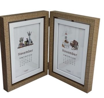 Ahşap 2'Li Fotoğraf Çerçevesi (4'' x 6'' )
