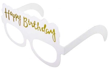 Happy Birthday Doğum Günü Varak Gözlük Altın (8 Adet)