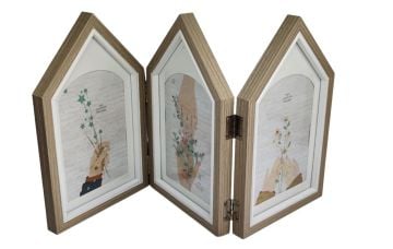 Dekoratif 3'Lü Ahşap Fotoğraf Çerçevesi (4''x 6'')