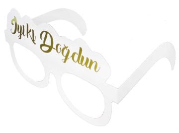 İyiki Doğdun Doğum Günü Varak Gözlük Altın (8 Adet)
