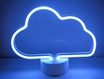 Neon Işıklı Bulut Dekoratif MasaÜstü Gece Lambası