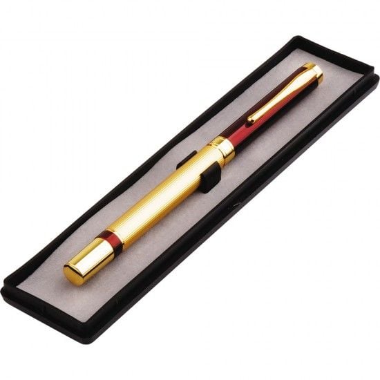 Şık Hediyelik Kutulu Kırmızı Gold Metal Kalem