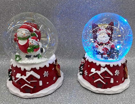 Led Işıklı Noel Baba Tasarım Müzikli Cam Kar Küresi
