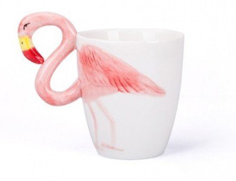 ​Flamingo Kulplu 3D Seramik Kupa Bardak