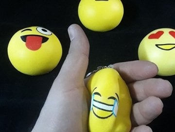 Squishy Emoji Yumuşak  Sıkılabilir Stres Anahtarlık