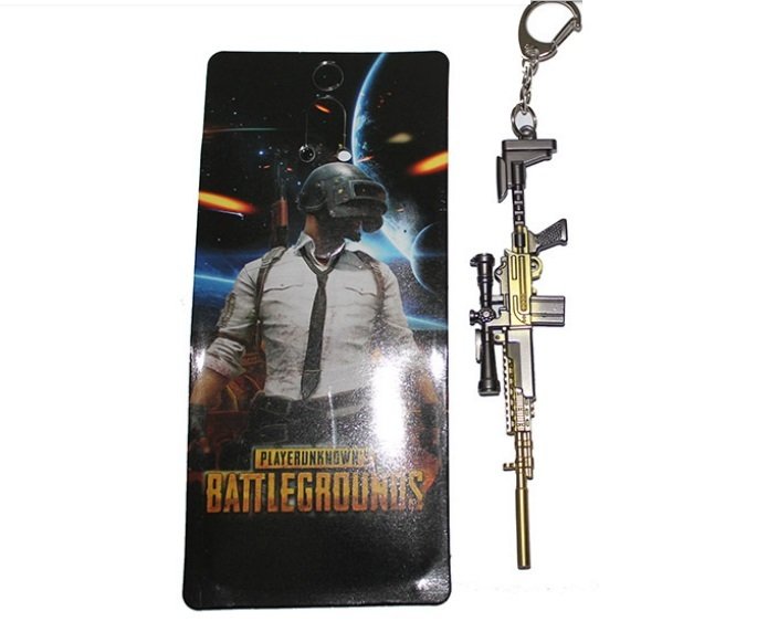 Pubg Tüfek Tasarımlı Metal Anahtarlık