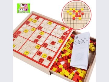 Ahşap Eğitici Sudoku Oyunu Seti (162 Parça)