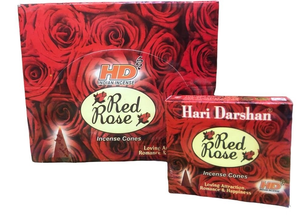 Hd Red Rose Konik Tütsü Incense Cones (120 Adet)