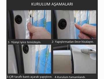 Şeffaf Araba Kapı Çarpma Koruyucu Silikon (8 Parça)