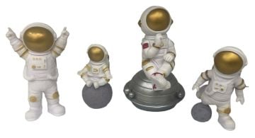 Mini Astronot Tasarımlı Biblo (4 Adet)