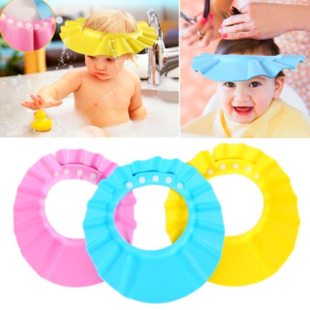 Ayarlanabilir Bebek Banyo Şapkası Baby Mate