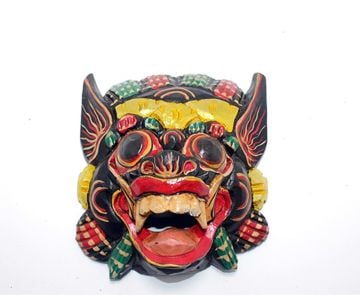 Duvara Asmalı Renkli Taru Merta Maske (18 Cm)