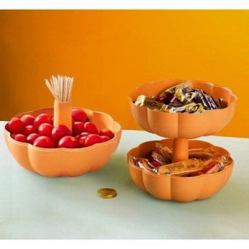 Balkabağı Şeklinde Dekoratif Çerezlik Şekerlik