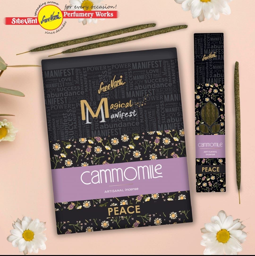 Sree Vani Manifest Camomile (Papatya) Organik Çubuk Tütsü (72 Adet)