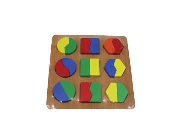 Ahşap Geometrik Şekiller Eğitici Oyuncak (9 Adet)