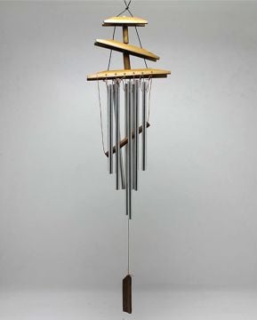Ahşap Metal Dekoratif Rüzgar Çanı (36 cm)