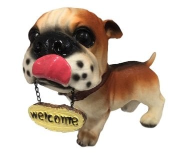 Dekoratif Pitbull Polyester Köpek Biblosu