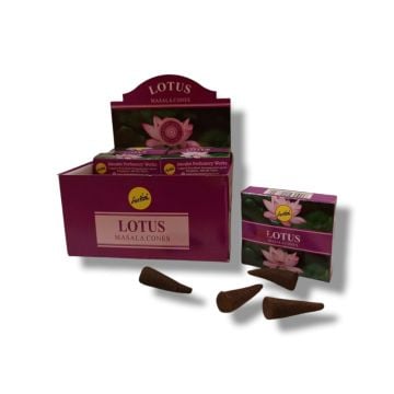 Sree Vani Lotus Çiçeği Kokulu Konik Tütsü Masala Cones (120 Adet)