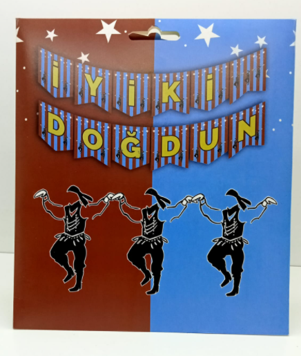 İyi ki Doğdun Bordo Mavi Folklor Temalı Banner