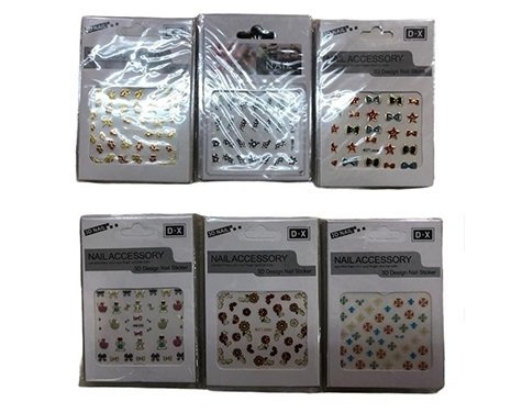 3D Desenli Tırnak Sticker Nail Stickers (12 Adet)