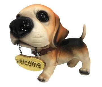 Dekoratif Çoban Köpeği Polyester Köpek Biblosu