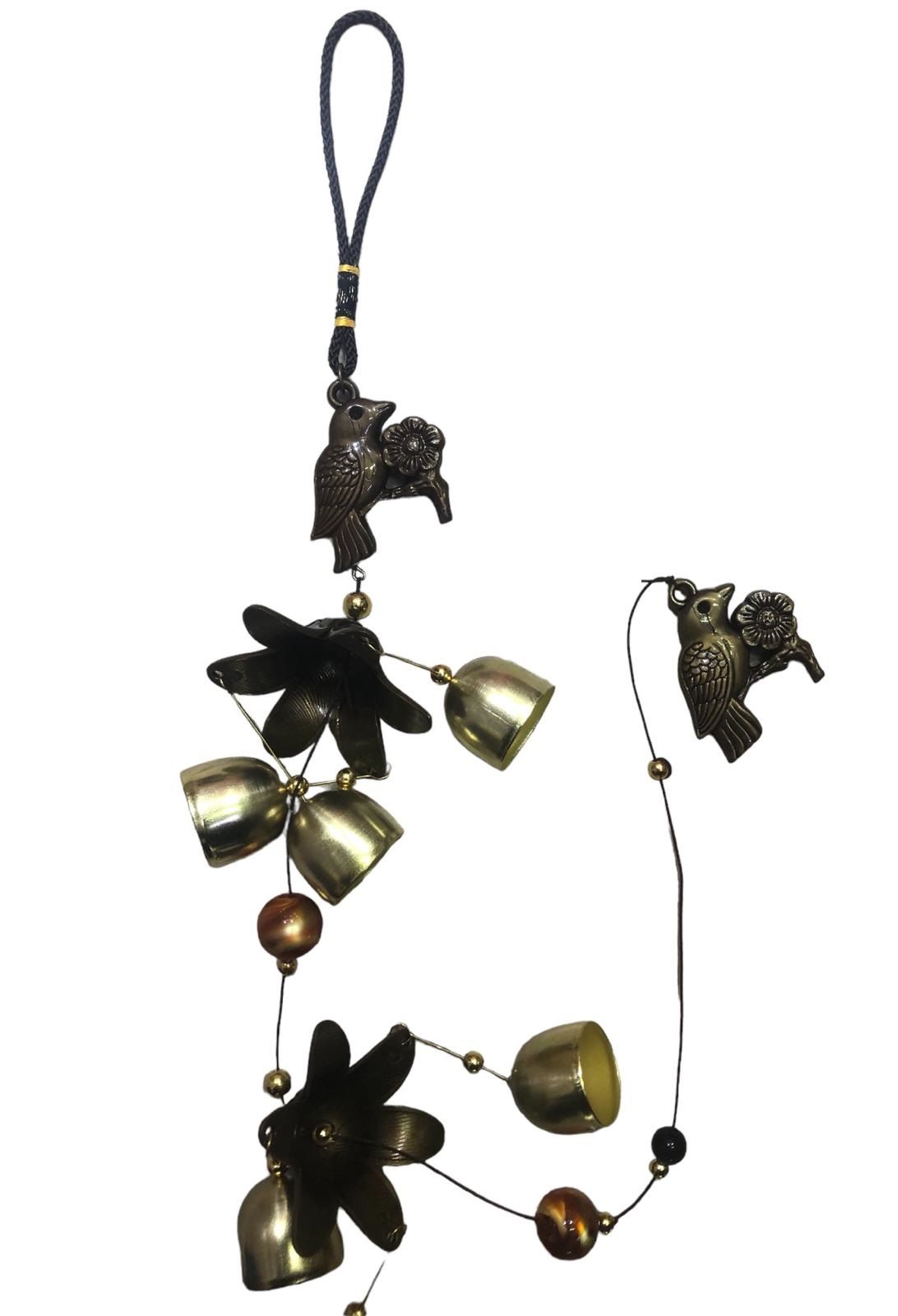 Asılabilir Kuşlar Tasarımlı Rüzgar Çanı (60cm)