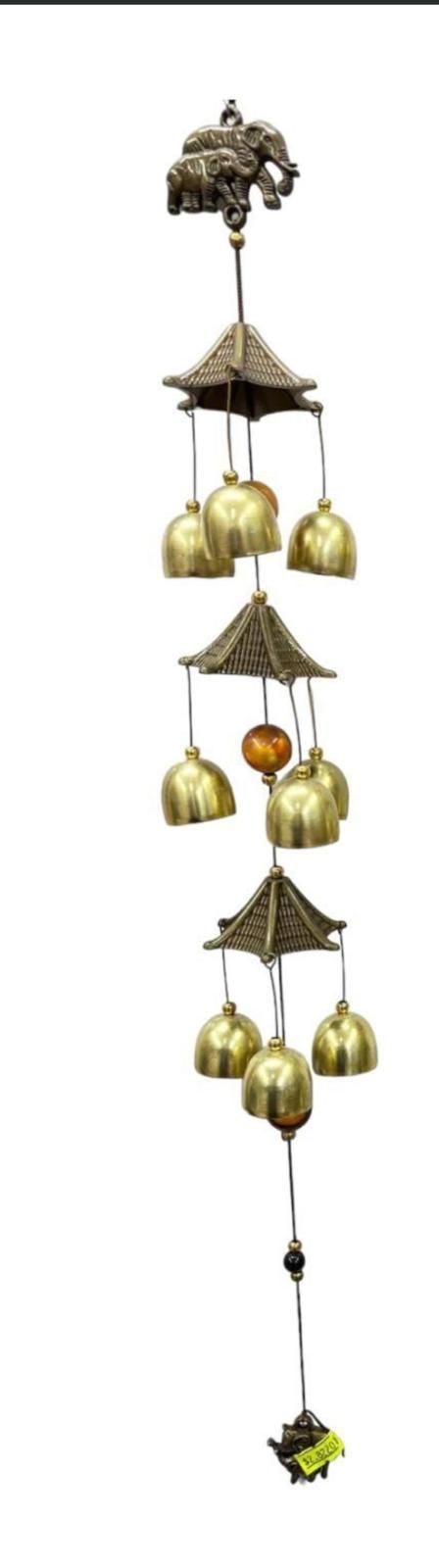 Asılabilir 3 Katlı Fil Tasarımlı Rüzgar Çanı (70cm)