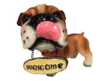 Dekoratif Büyük Pitbull Polyester Köpek Biblosu