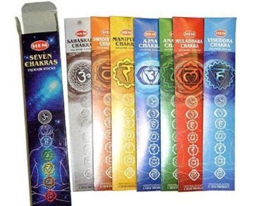 Hem 7 Chakra Pouch Hexa Çubuk Tütsü İncense Sticks (420 Adet)